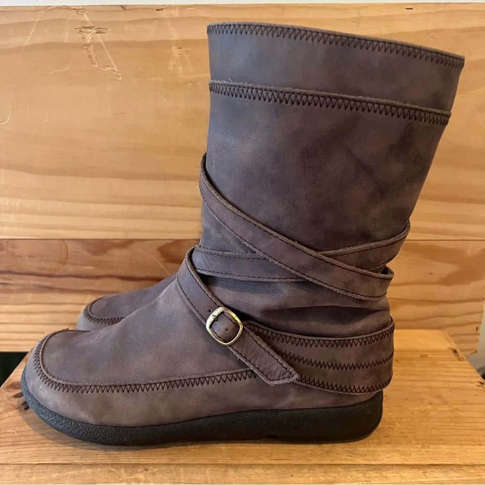 Dansko Mid-calf Moto Boots in Brown Leather size 38 - Picture 2 of 12